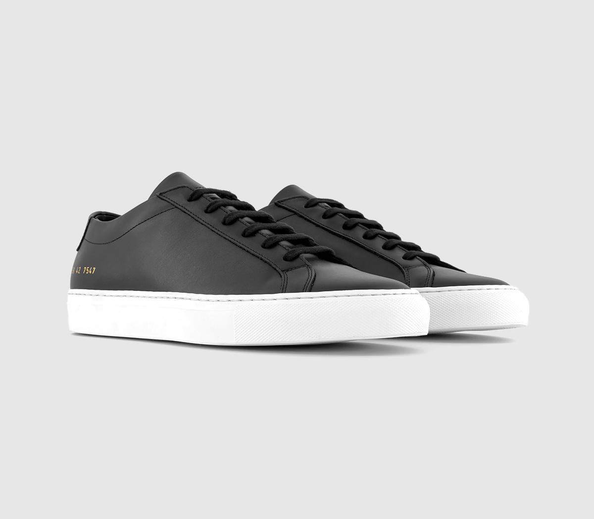 Common Projects Achilles Low Trainers Common Projects Achilles Low Trainers Black White Leather