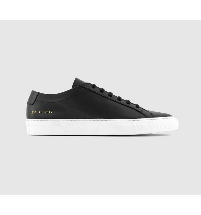 Common Projects Achilles Low Trainers Black White Leather