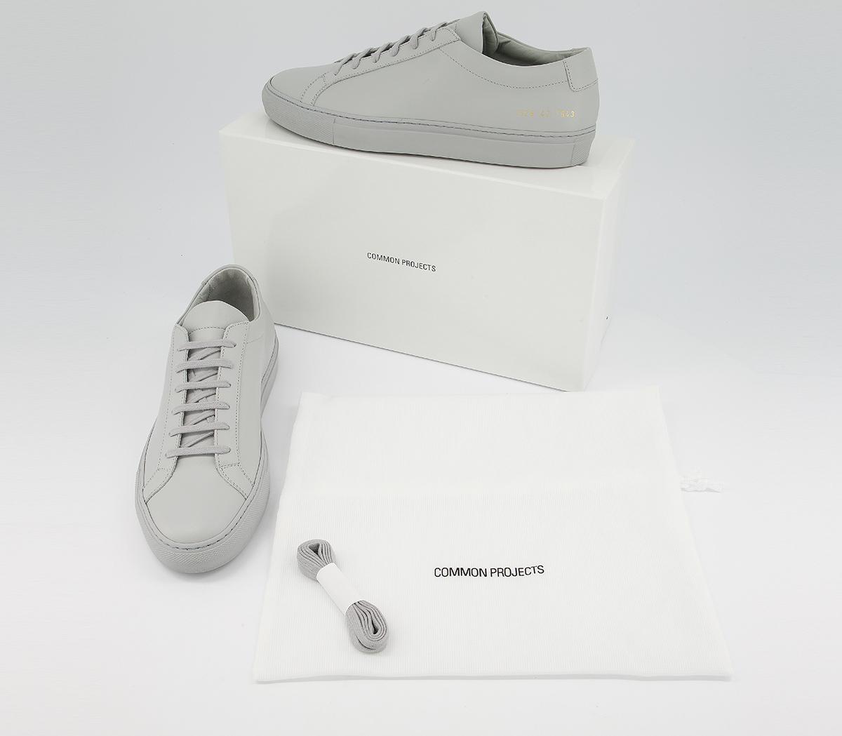 Common Projects Achilles Low Trainers Common Projects Achilles Low Trainers Light Grey Mono