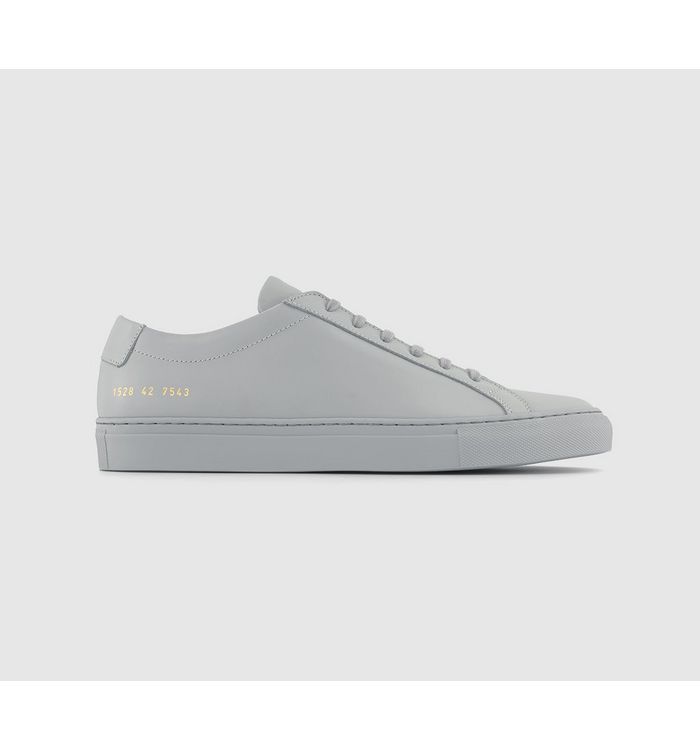 Common Projects Achilles Low Trainers Light Grey Mono Leather