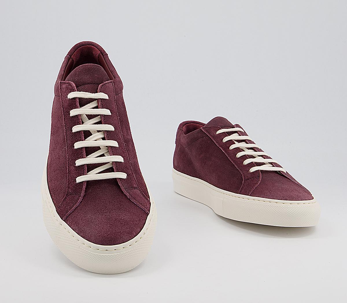 Common Projects Achilles Low Trainers Common Projects Achilles Low Trainers Waxed Suede Bordeaux