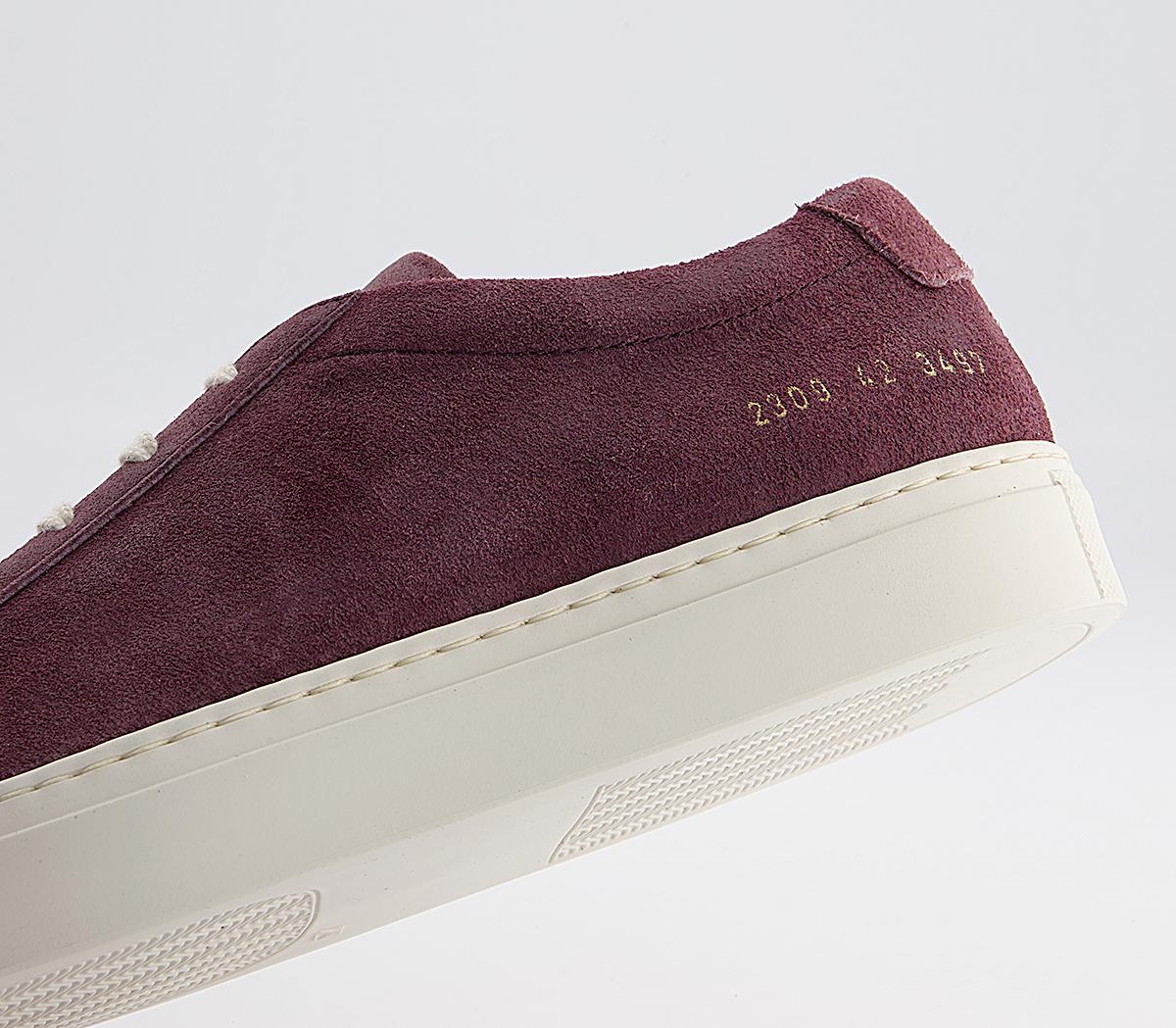 Common Projects Achilles Low Trainers Common Projects Achilles Low Trainers Waxed Suede Bordeaux