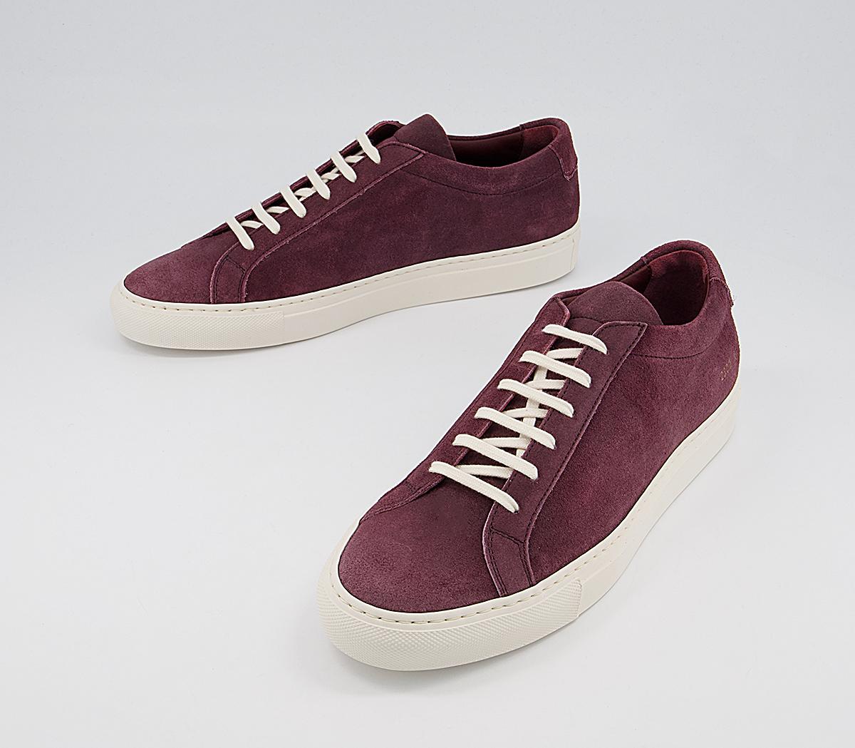Common Projects Achilles Low Trainers Common Projects Achilles Low Trainers Waxed Suede Bordeaux