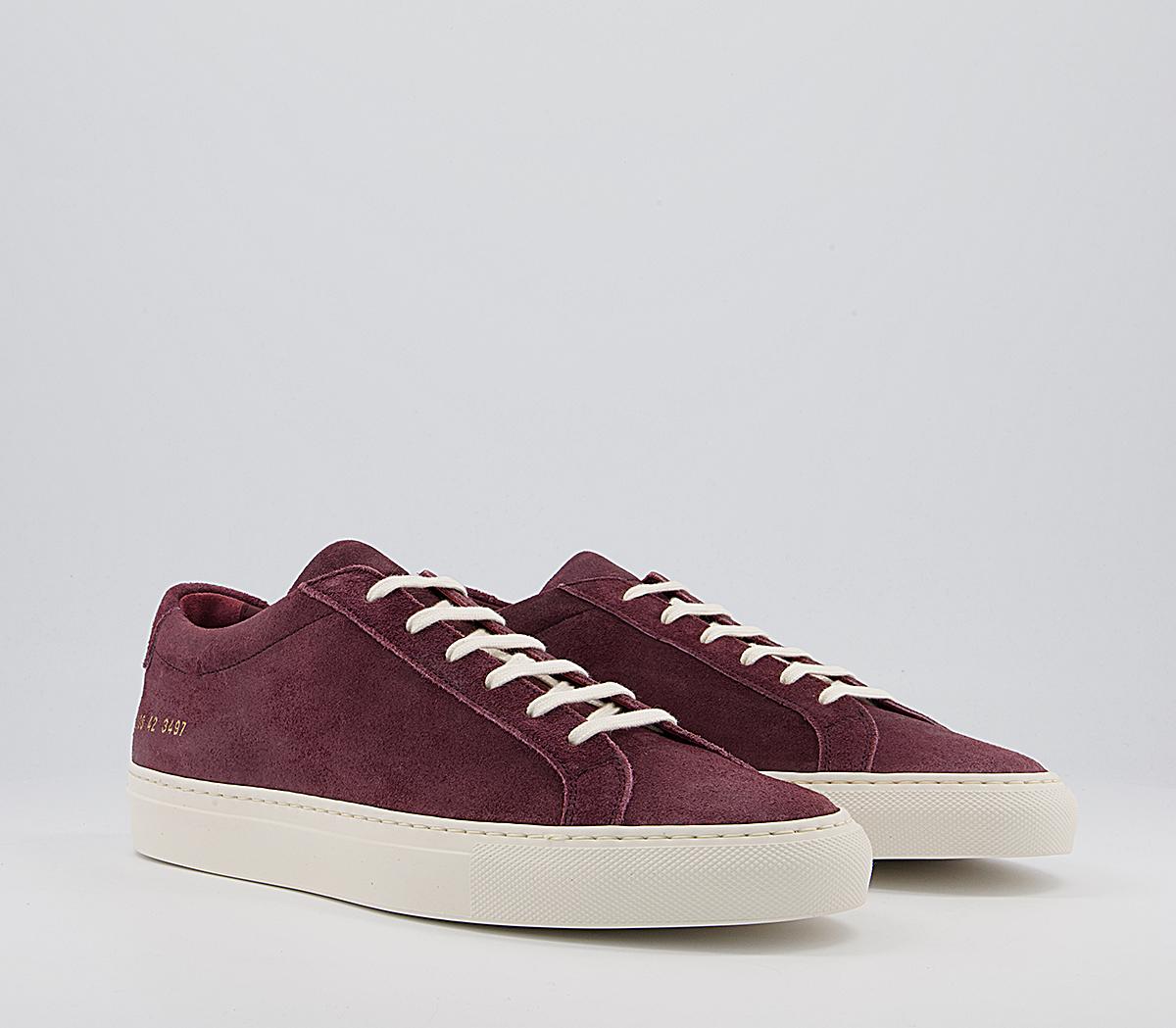 Common Projects Achilles Low Trainers Common Projects Achilles Low Trainers Waxed Suede Bordeaux
