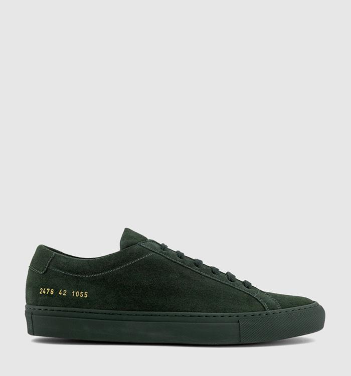 Common Projects Achilles Low Trainers Forest Green Suede