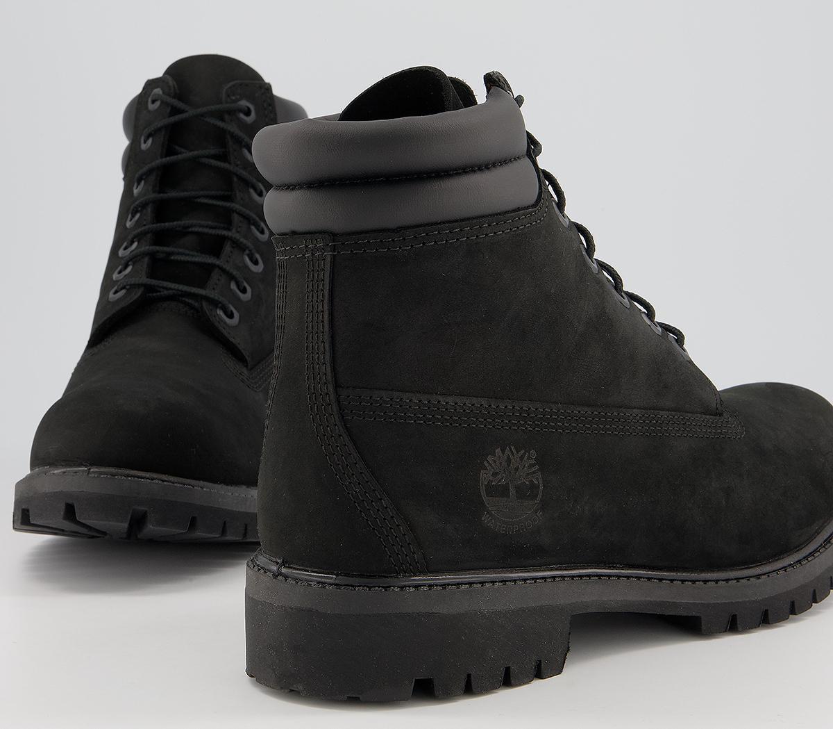Timberland 6 Inch Double Collar Boots Timberland 6 Inch Double Collar Boots Black Nubuck