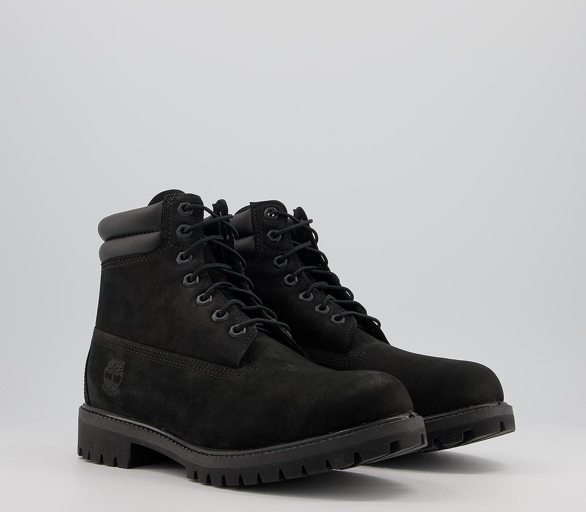 Timberland 6 Inch Double Collar Boots Timberland 6 Inch Double Collar Boots Black Nubuck