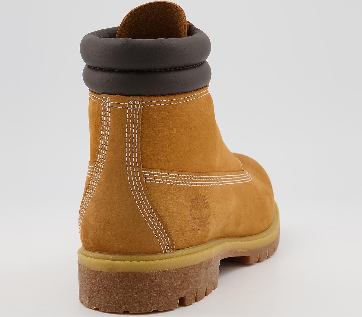 timberland 6 inch double collar wheat nubuck
