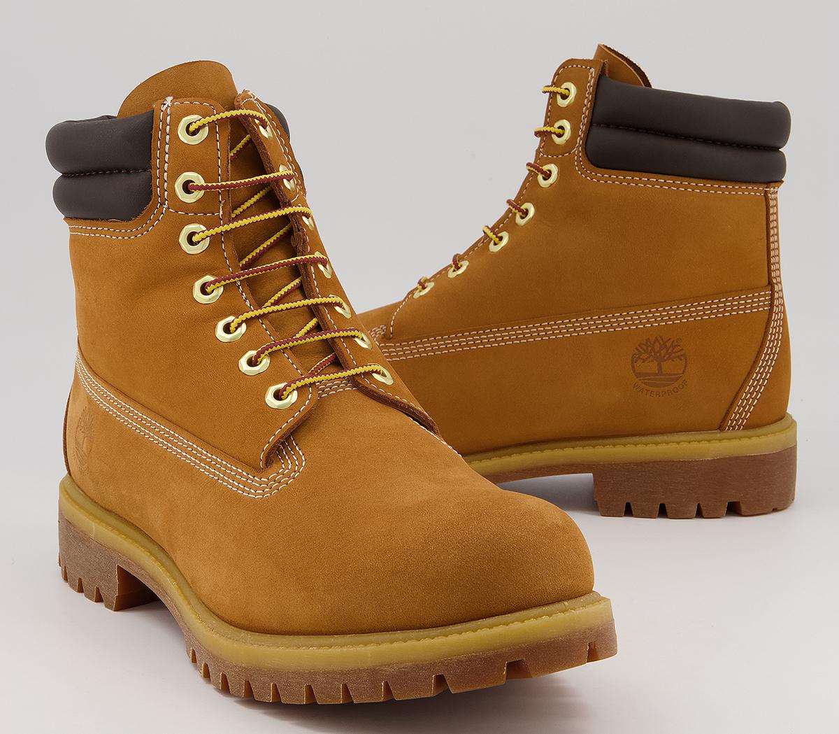 Timberland 6 Inch Double Collar Boots Timberland 6 Inch Double Collar Boots Wheat Nubuck