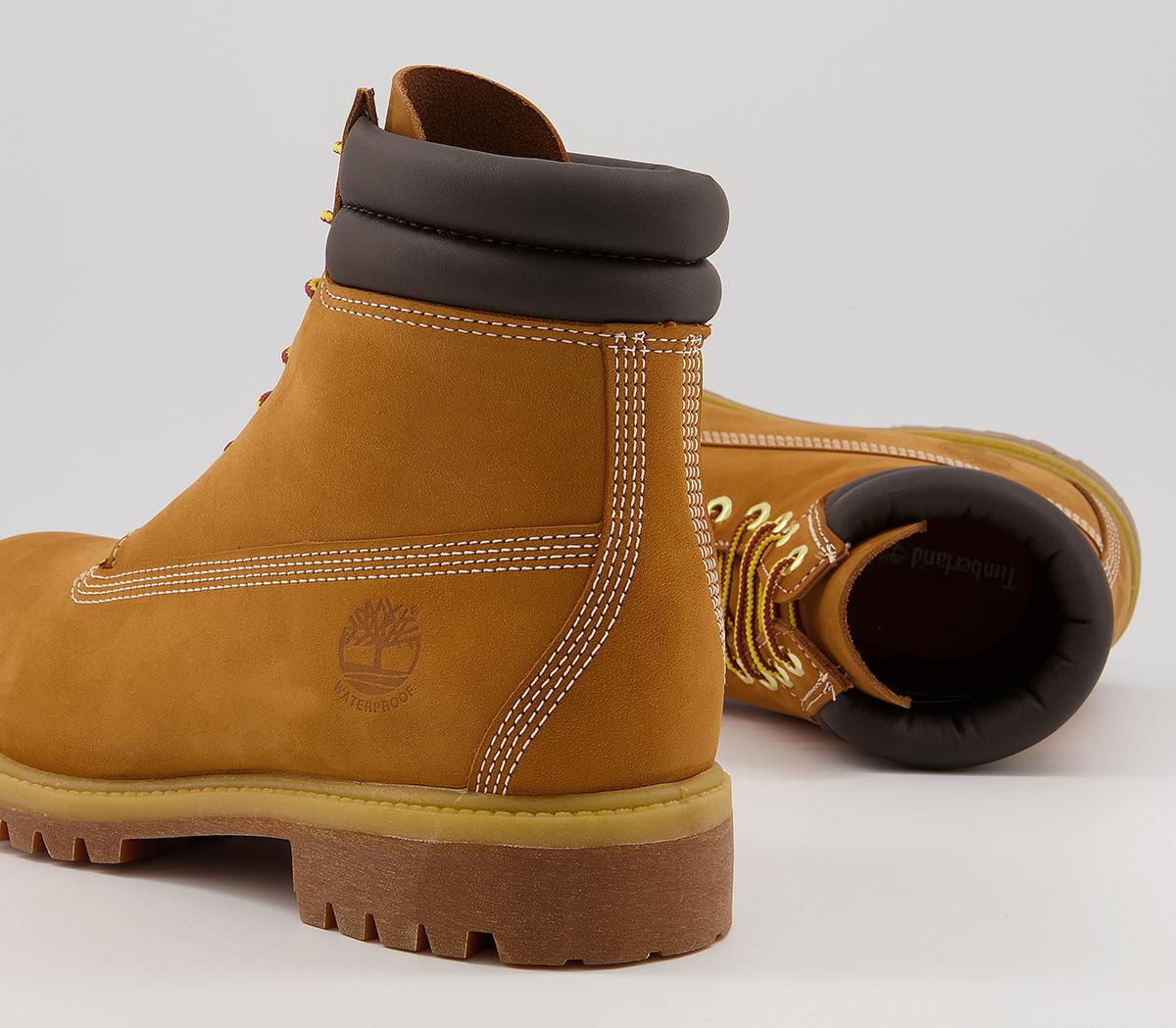 Timberland 6 Inch Double Collar Boots Timberland 6 Inch Double Collar Boots Wheat Nubuck