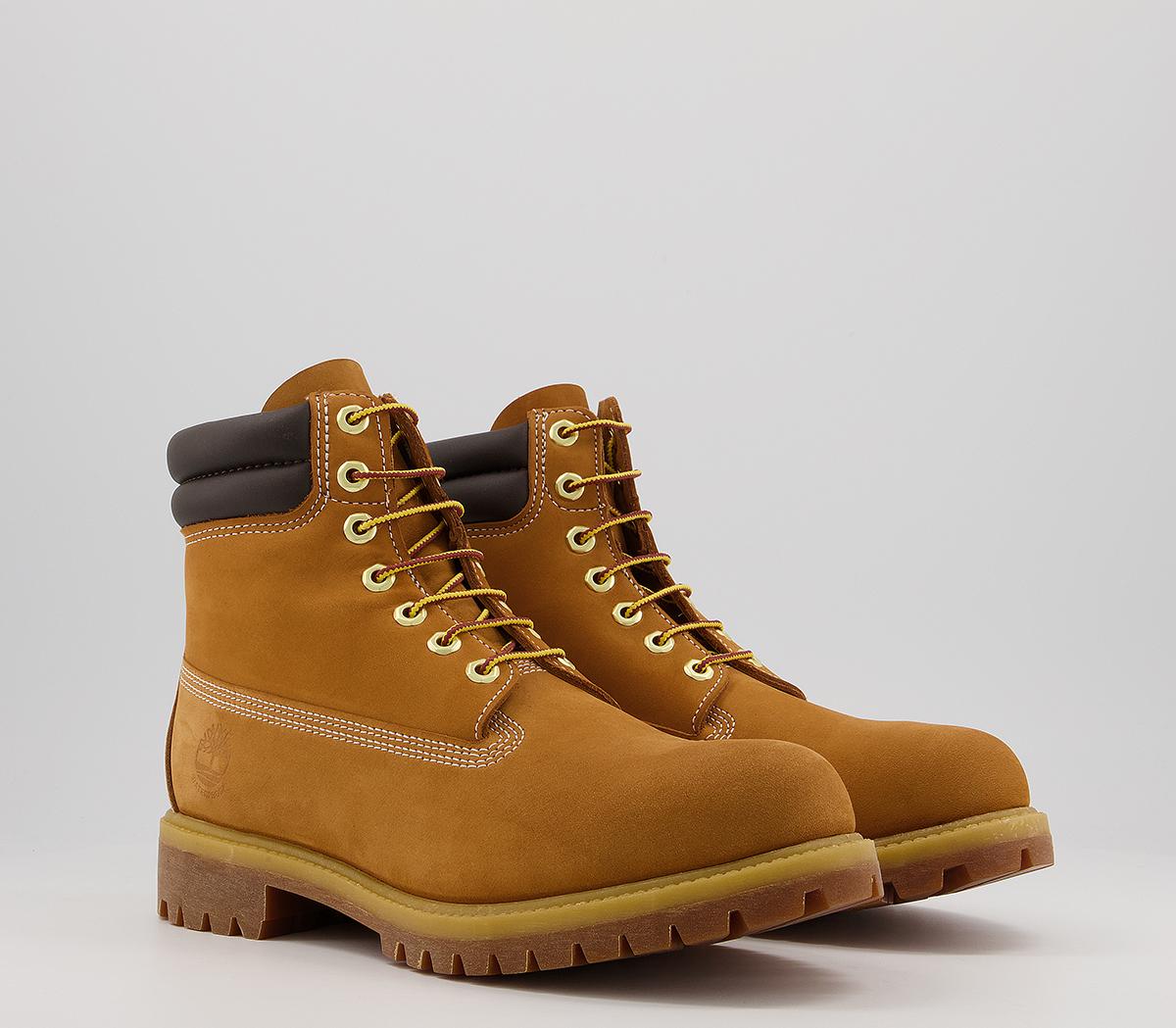 Timberland 6 Inch Double Collar Boots Timberland 6 Inch Double Collar Boots Wheat Nubuck