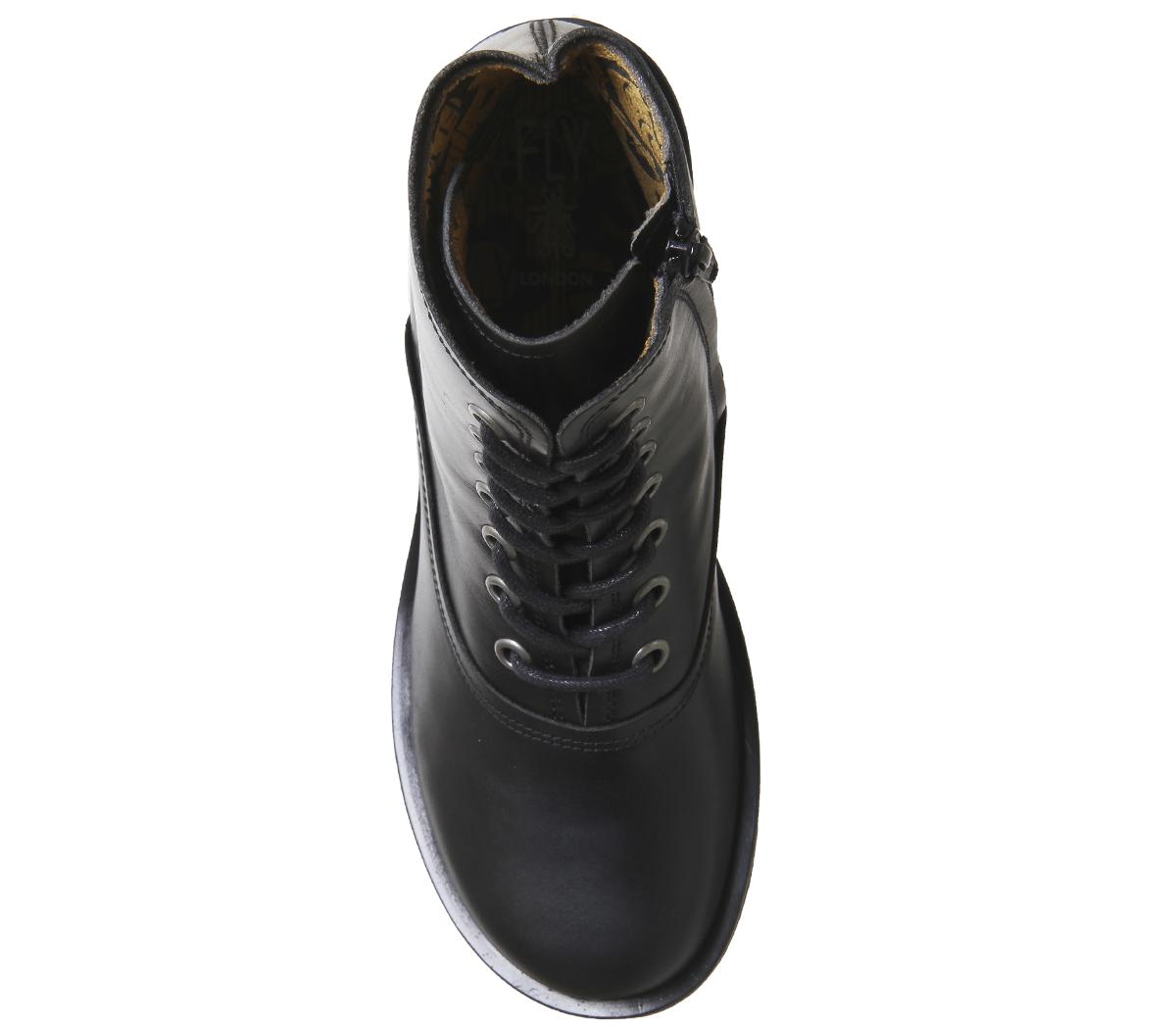 Fly London Carm Lace Boots Fly London Carm Lace Boots Black Rug