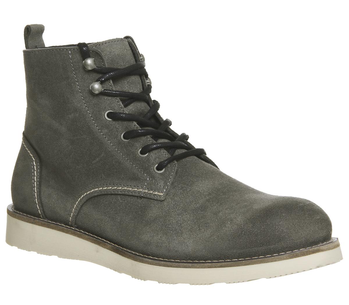 Ask the MissusGrange Wedge BootsGrey Suede