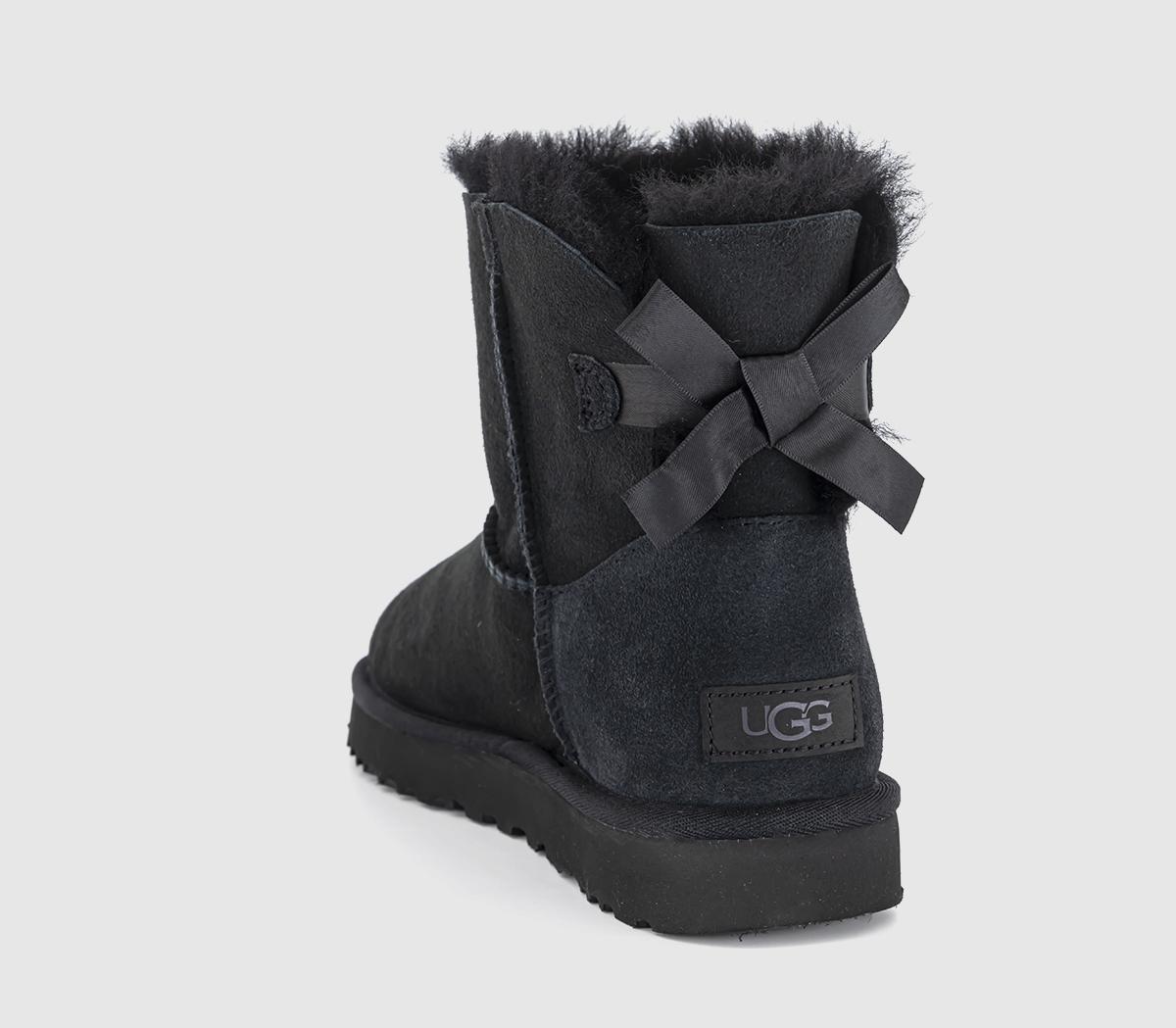 UGG Mini Bailey Bow Boots UGG Mini Bailey Bow Boots Black Suede