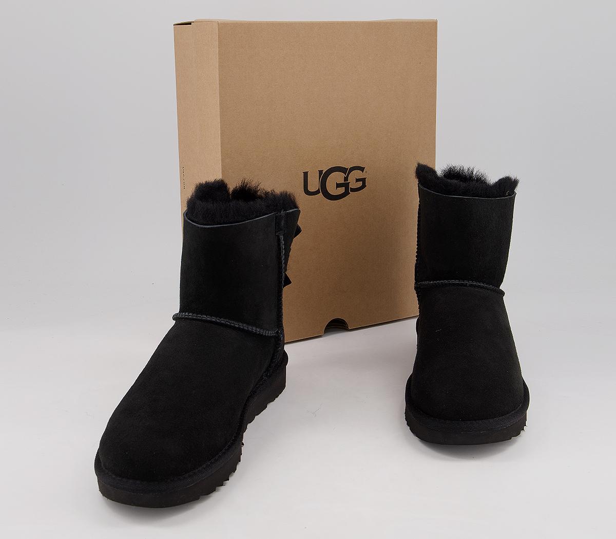 UGGMini Bailey Bow BootsBlack Suede