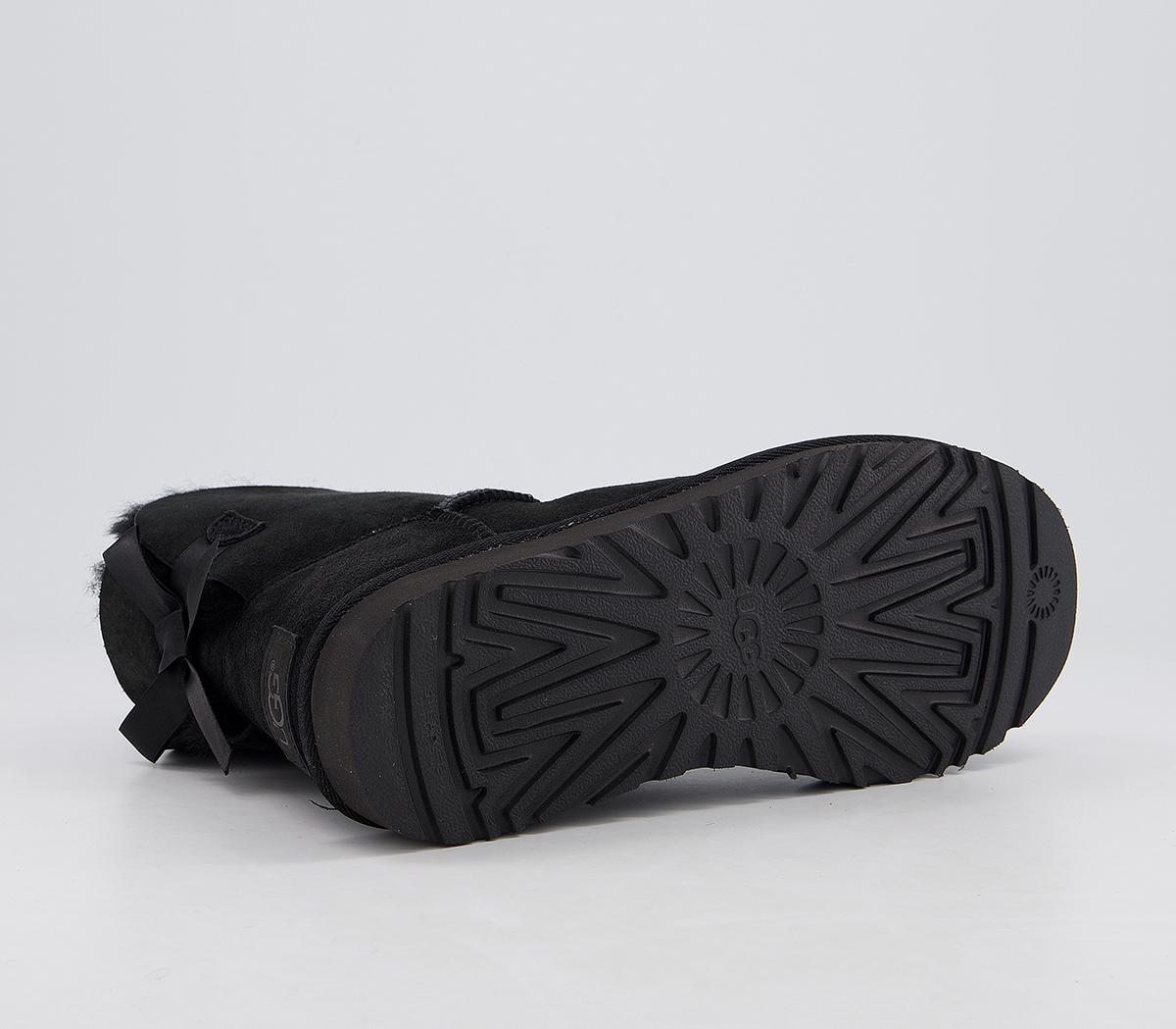 UGG Mini Bailey Bow Boots UGG Mini Bailey Bow Boots Black Suede