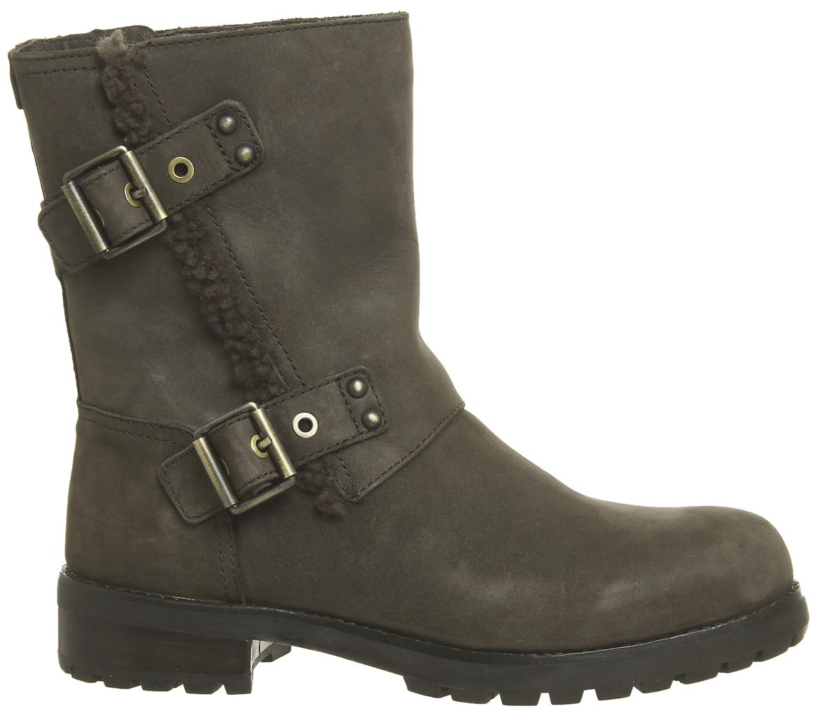 UGG Niels Biker Boots Stout Leather - Women's Ankle Boots