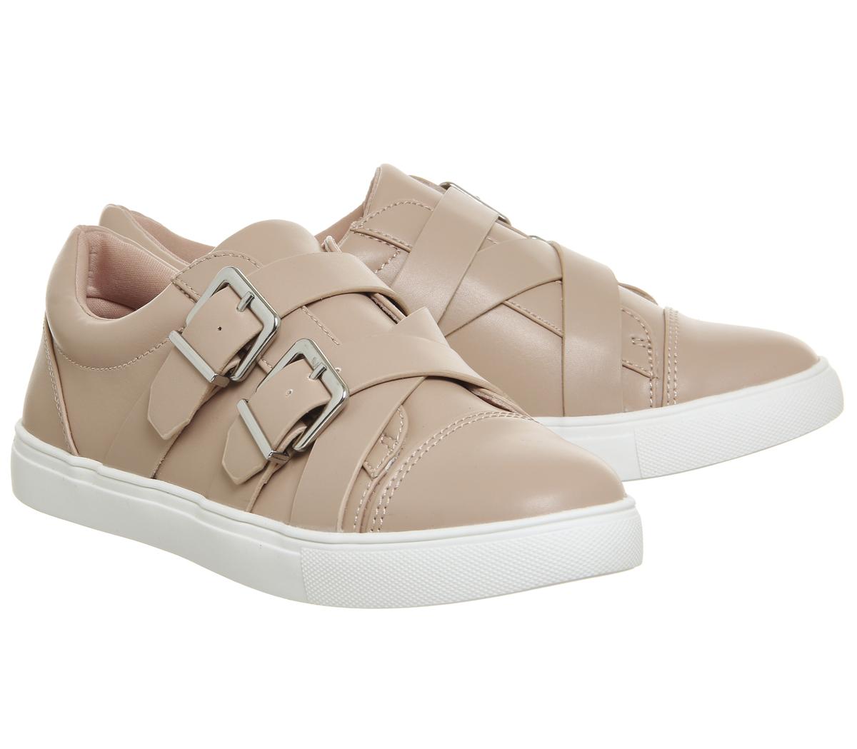 OFFICEFinn Strappy Buckle TrainerBeige