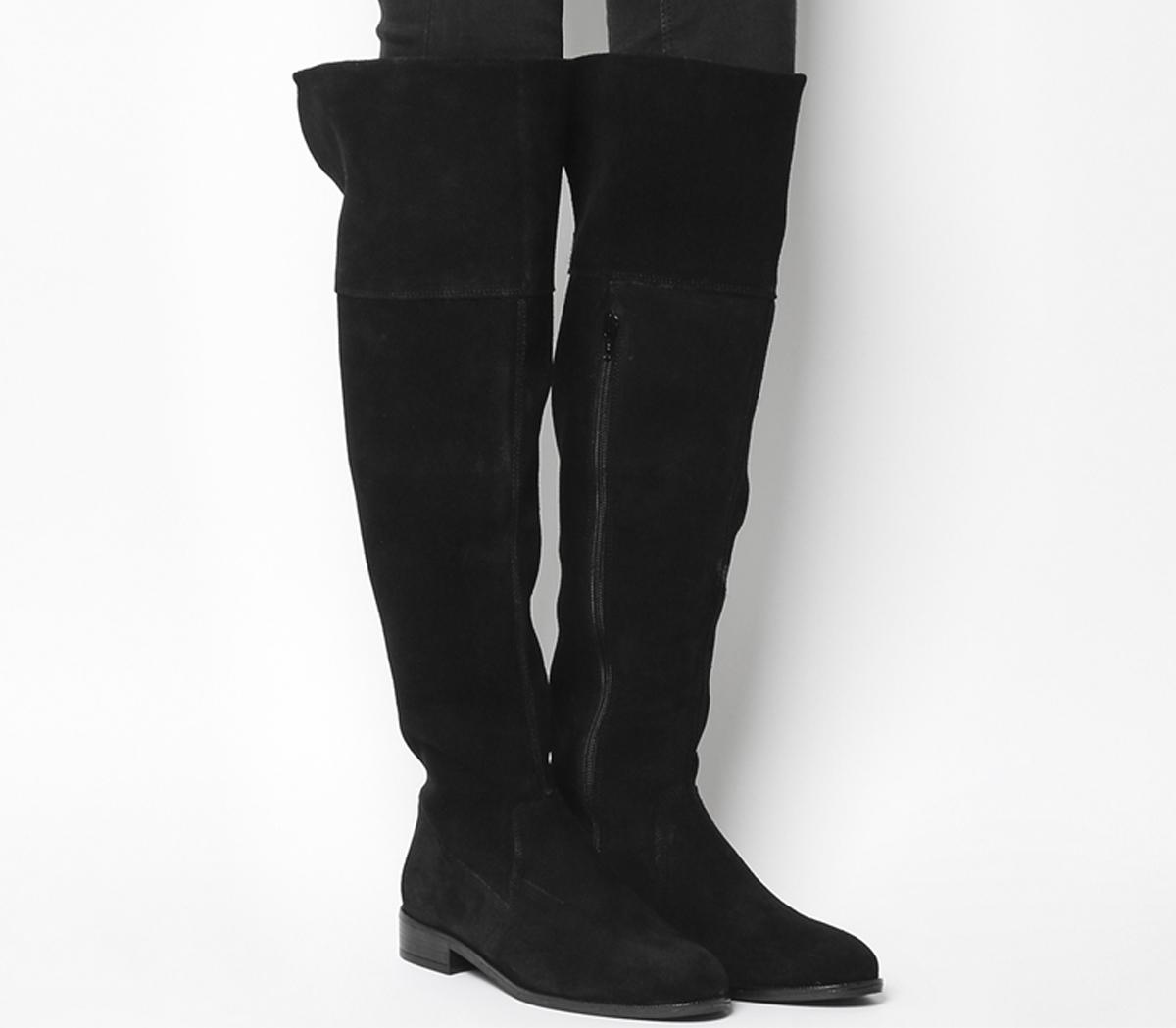 office black suede boots