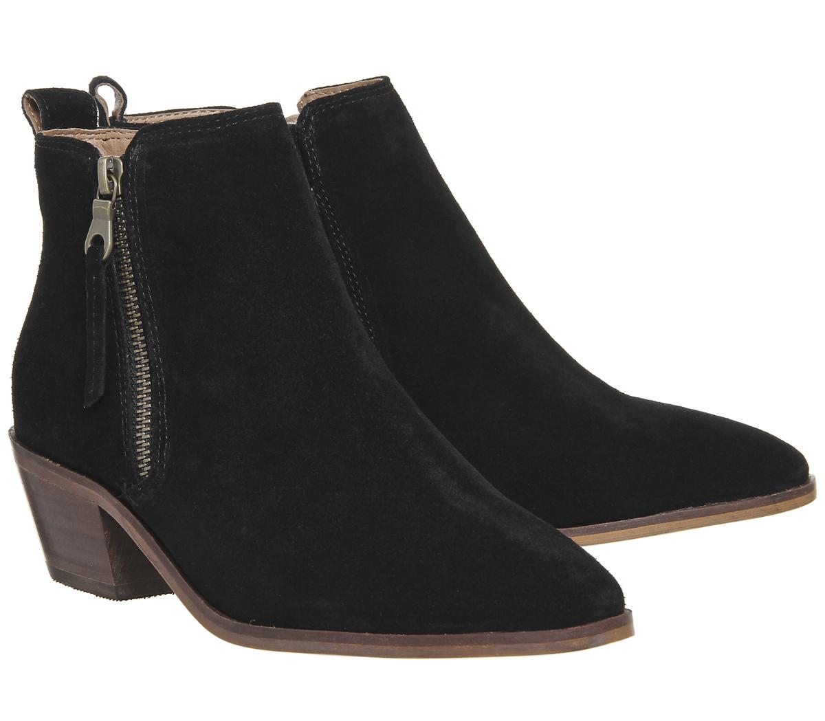 OFFICEAnnex Side Zip BootsBlack Suede