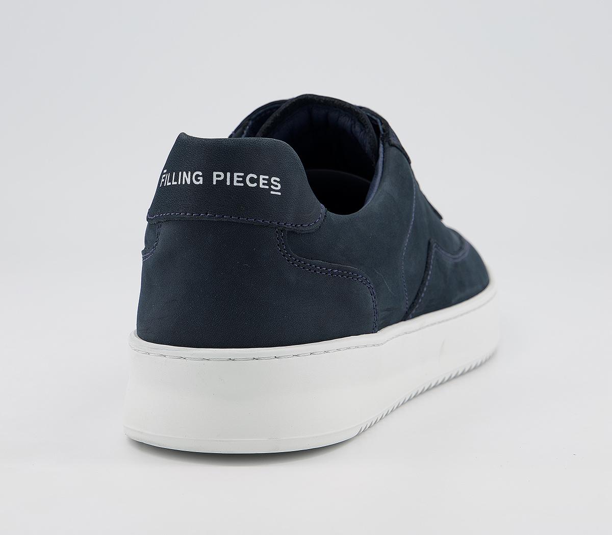 Filling Pieces Low Mondo Ripple Trainers Filling Pieces Low Mondo Ripple Trainers Navy Nubuck