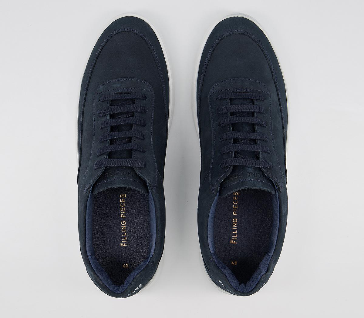 Filling Pieces Low Mondo Ripple Trainers Filling Pieces Low Mondo Ripple Trainers Navy Nubuck