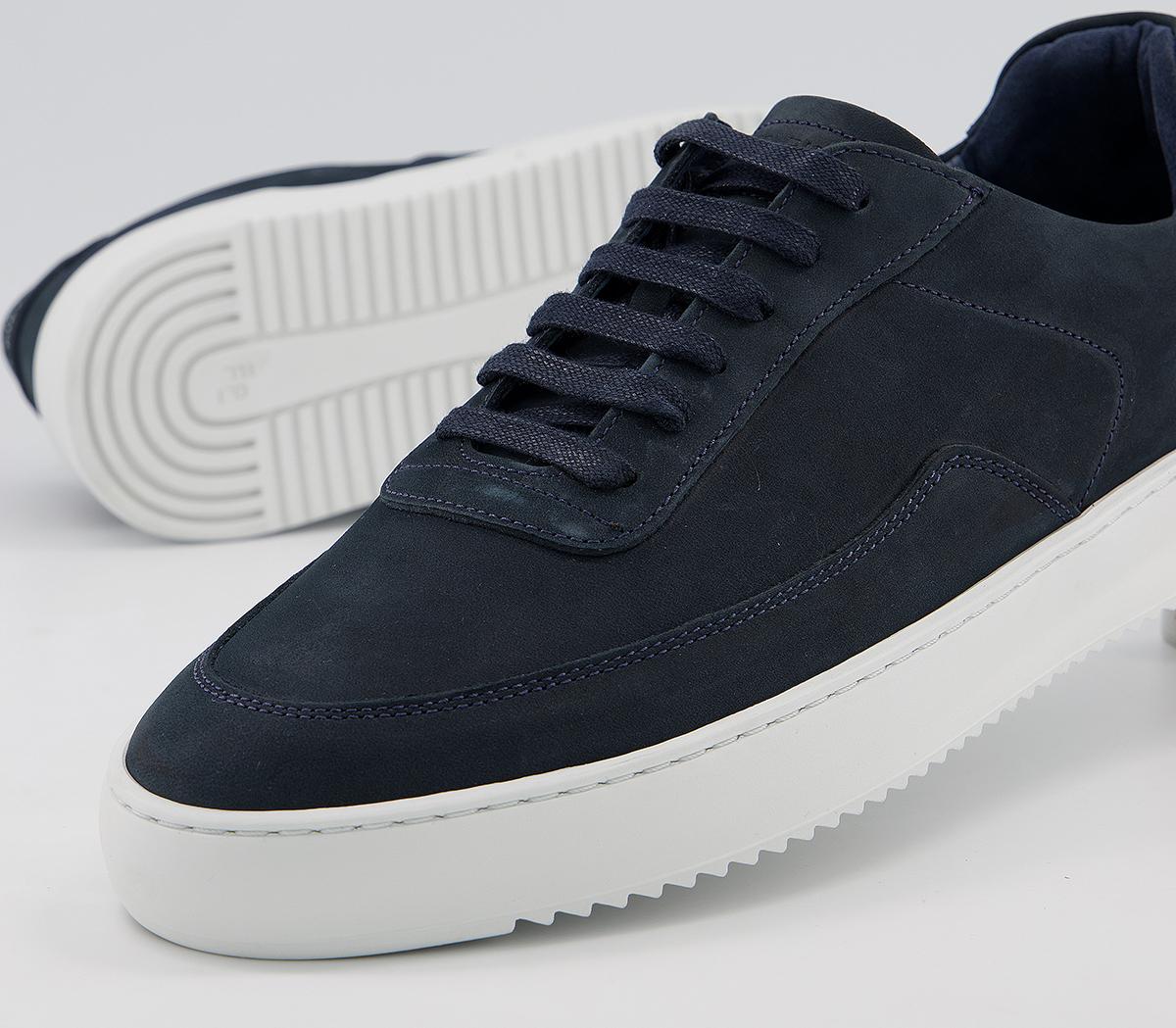 Filling Pieces Low Mondo Ripple Trainers Filling Pieces Low Mondo Ripple Trainers Navy Nubuck