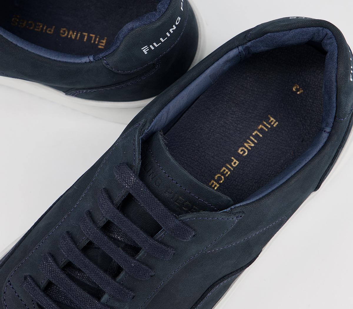 Filling Pieces Low Mondo Ripple Trainers Filling Pieces Low Mondo Ripple Trainers Navy Nubuck