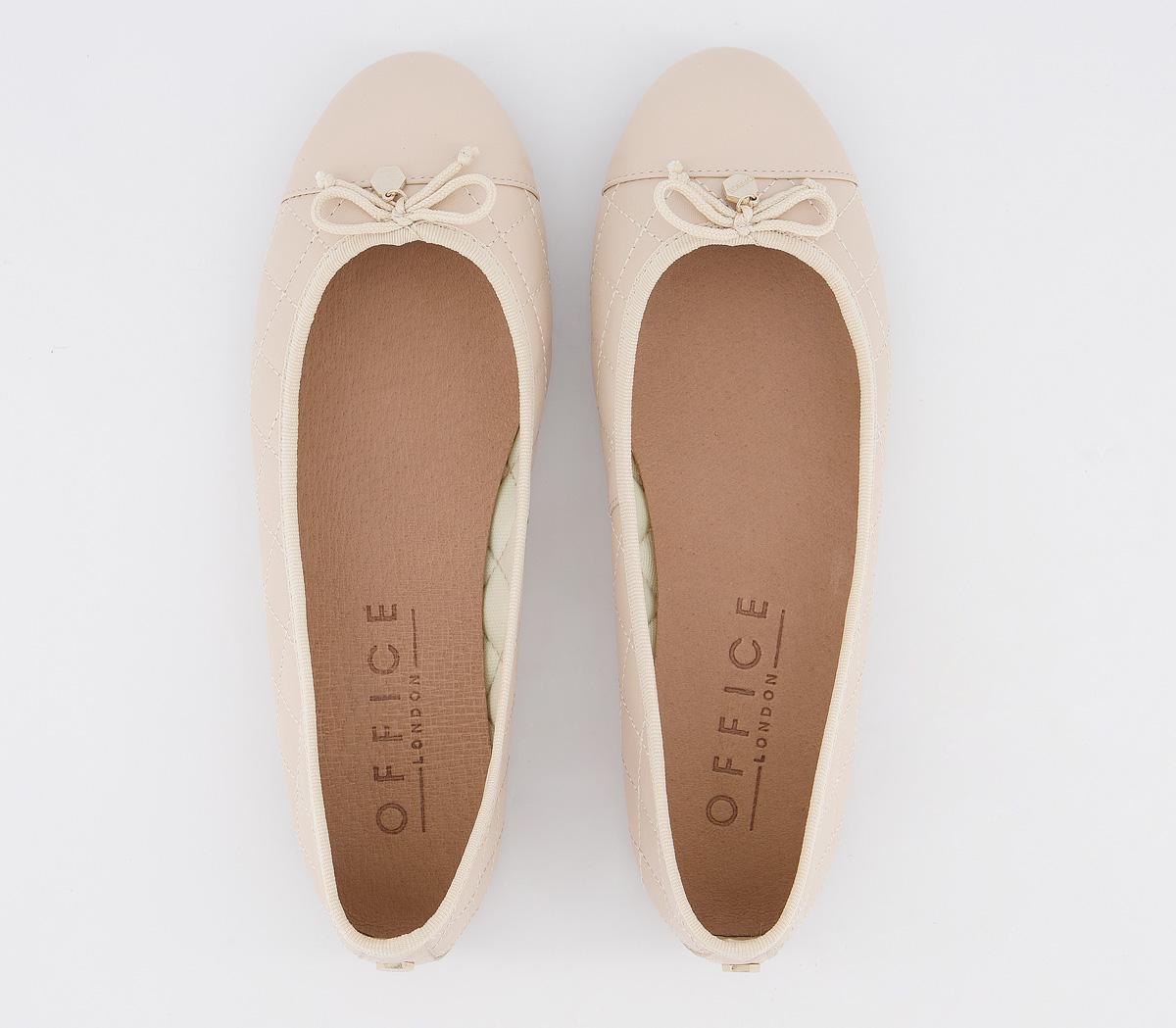 OFFICECecilia Toe-cap Ballerina FlatsOff White Leather