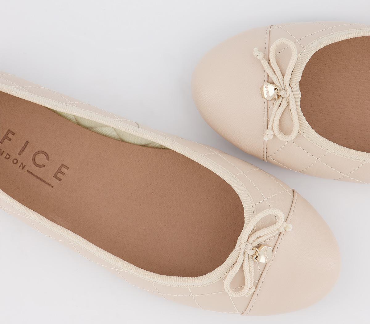 OFFICECecilia Toe-cap Ballerina FlatsOff White Leather