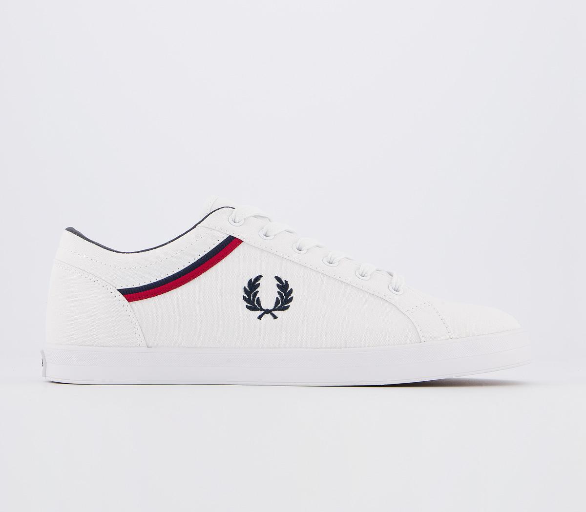 Fred PerryBaseline TrainersWhite Red Navy