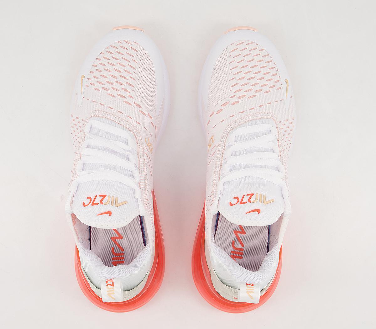 air max 270 trainers white bright mango crimson tint f