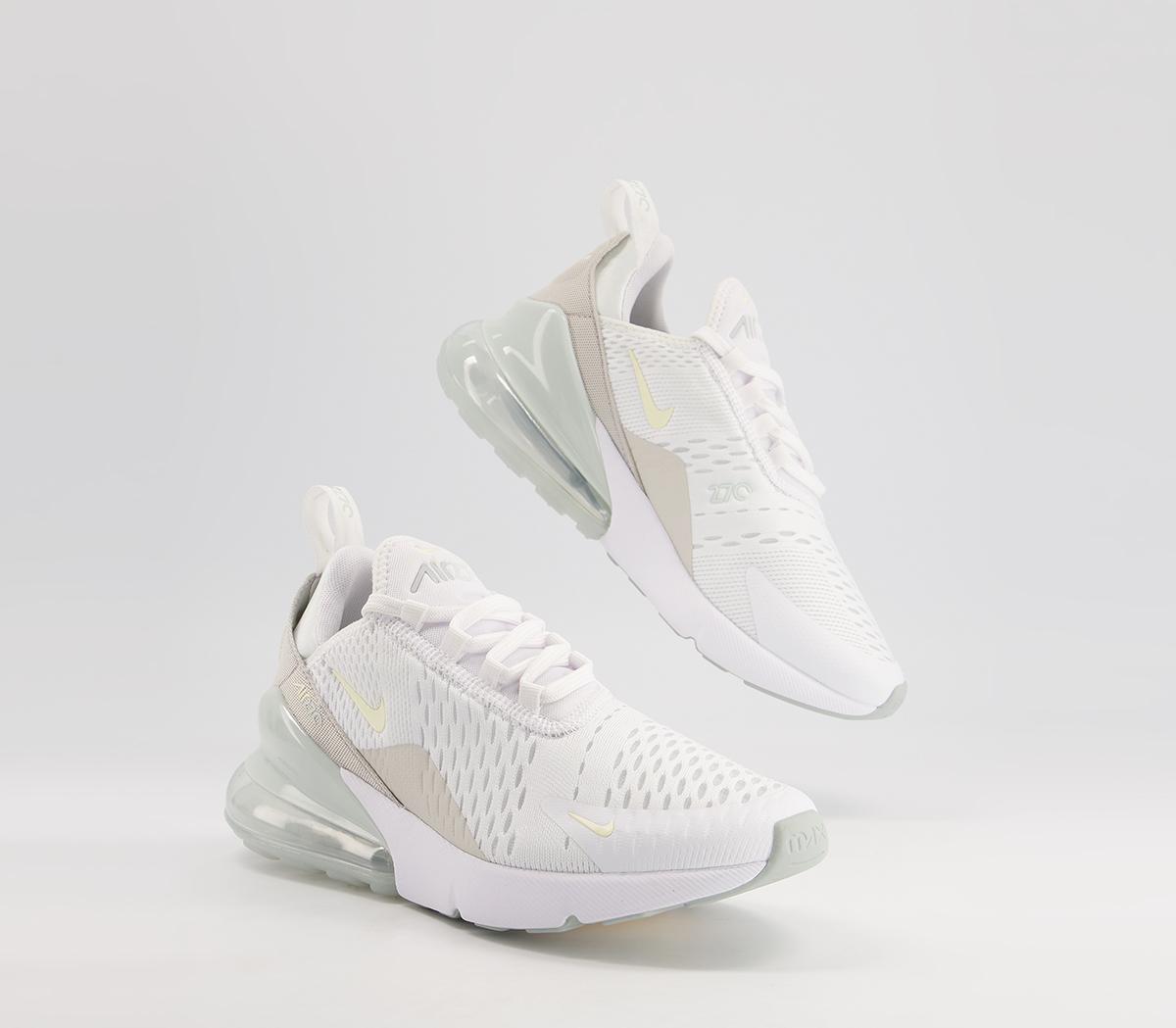 Nike Air Max 270 Trainers Nike Air Max 270 Trainers White Cashmere Grey Haze Light Bone