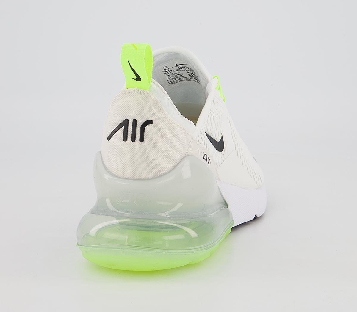 Nike Air Max 270 Trainers Nike Air Max 270 Trainers White Black Light Bone Ghost Green