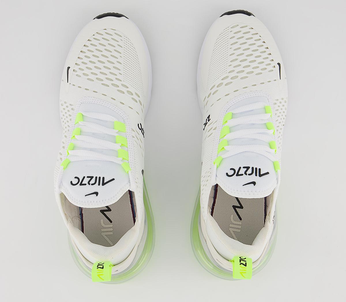Nike Air Max 270 Trainers Nike Air Max 270 Trainers White Black Light Bone Ghost Green
