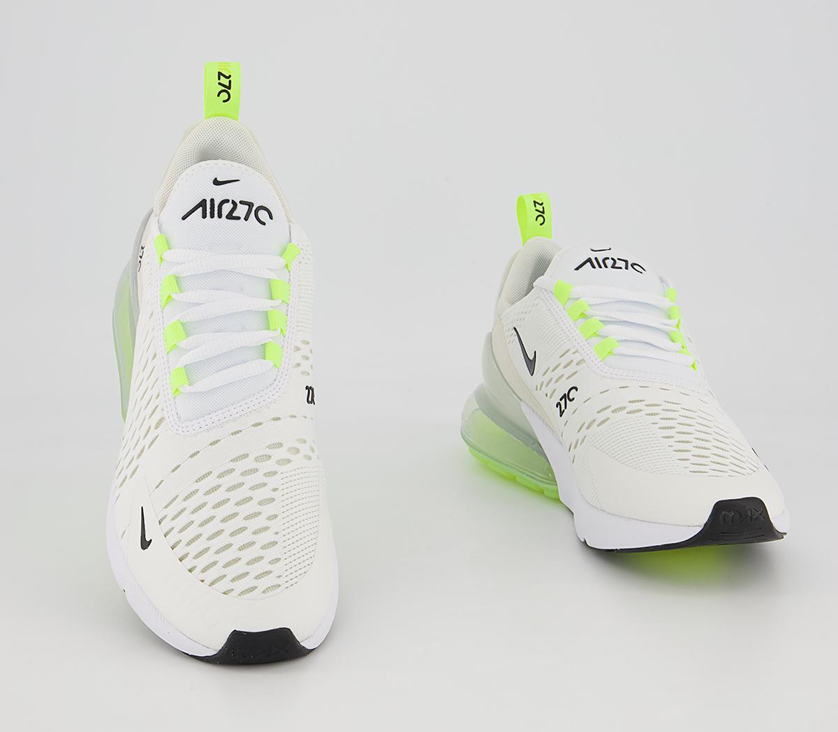 Nike Air Max 270 Trainers Nike Air Max 270 Trainers White Black Light Bone Ghost Green