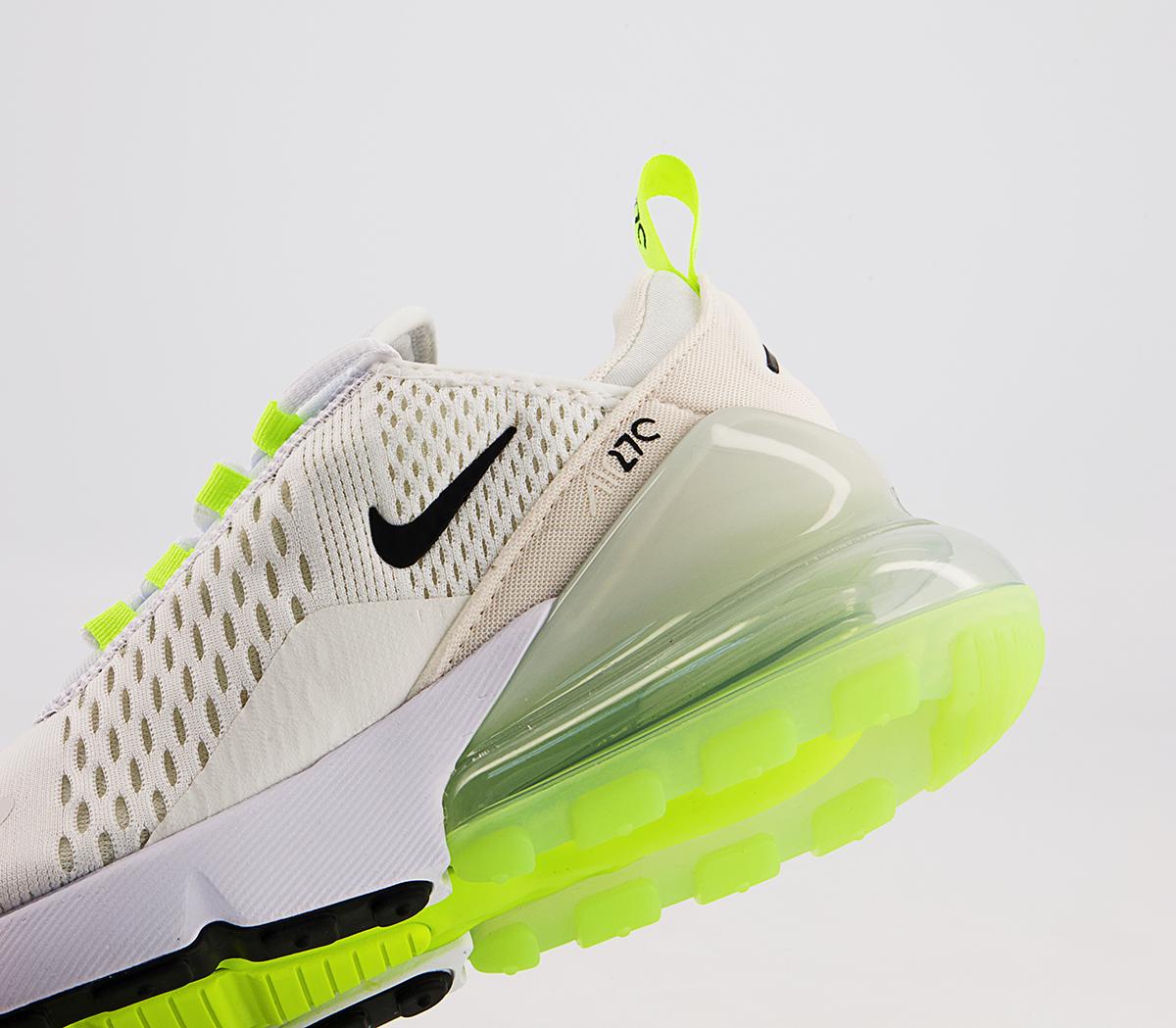 Nike Air Max 270 Trainers Nike Air Max 270 Trainers White Black Light Bone Ghost Green