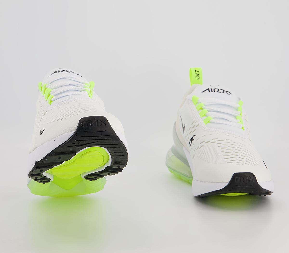 Nike Air Max 270 Trainers Nike Air Max 270 Trainers White Black Light Bone Ghost Green