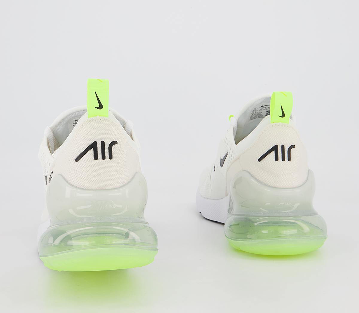 Nike Air Max 270 Trainers Nike Air Max 270 Trainers White Black Light Bone Ghost Green