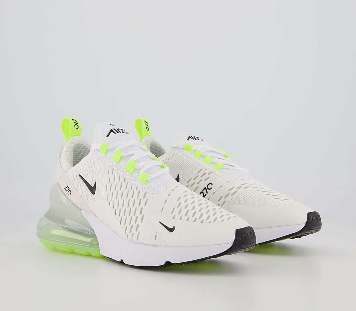 Nike Air Max 270 Trainers Nike Air Max 270 Trainers White Black Light Bone Ghost Green