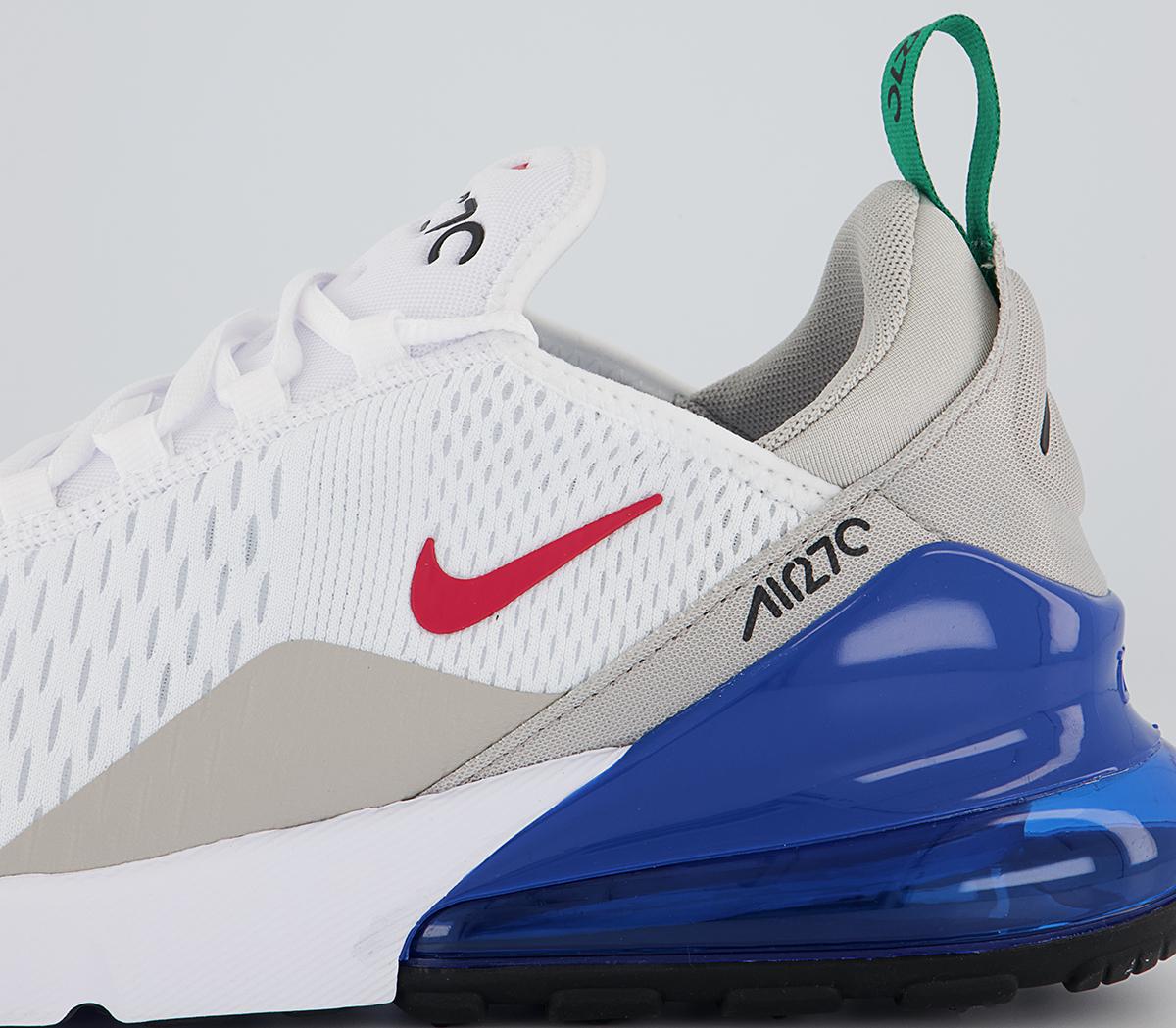Nike Air Max 270 Trainers Nike Air Max 270 Trainers White University Red Game Royal
