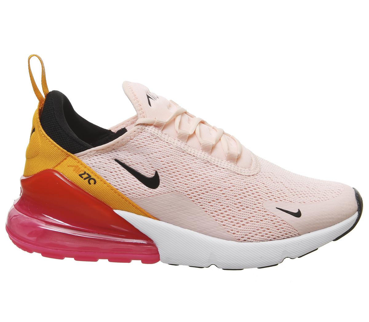 NikeAir Max 270Washed Coral Black Laser Fuchsia Orange Peel