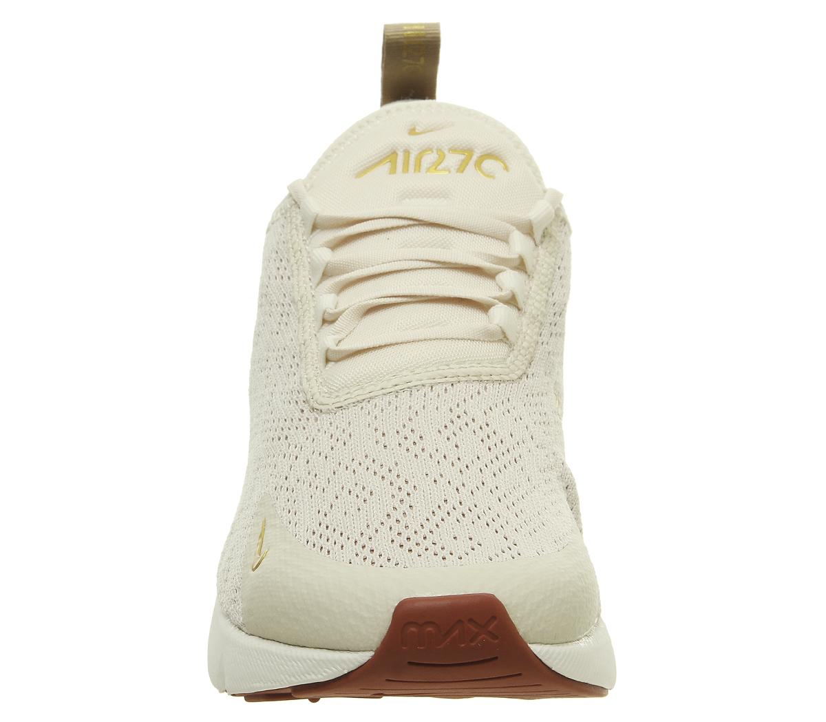 nike air max 270 light cream metallic gold