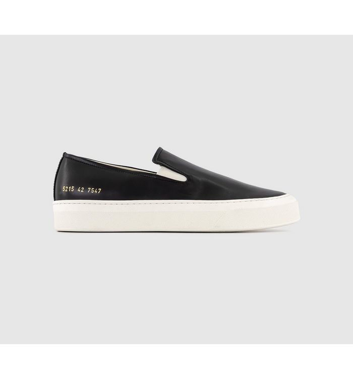 Common Projects Slip On Suede Shoes Black White