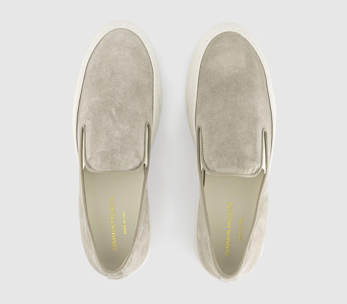 Slip On Common Projects Nubuck Grey Common Projects Slip On Suede