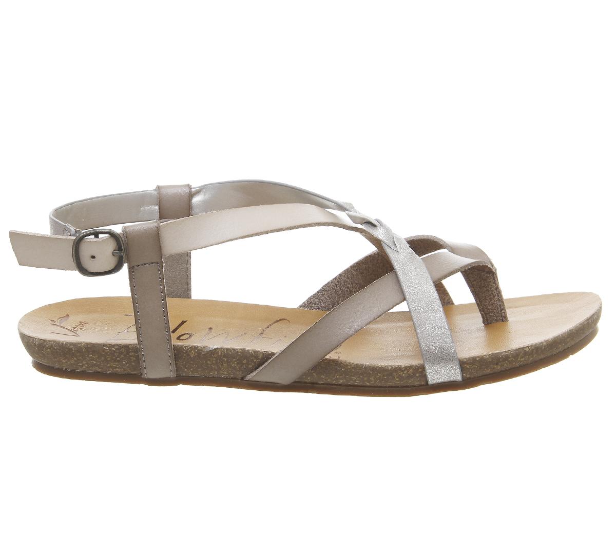 Blowfish Malibu Granola B Sandals Fog Grey Grey Mist Steel - Women’s ...