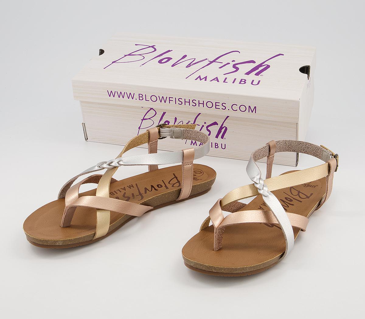 Blowfish Malibu Granola B Sandals Rose Gold Mix - Women’s Sandals