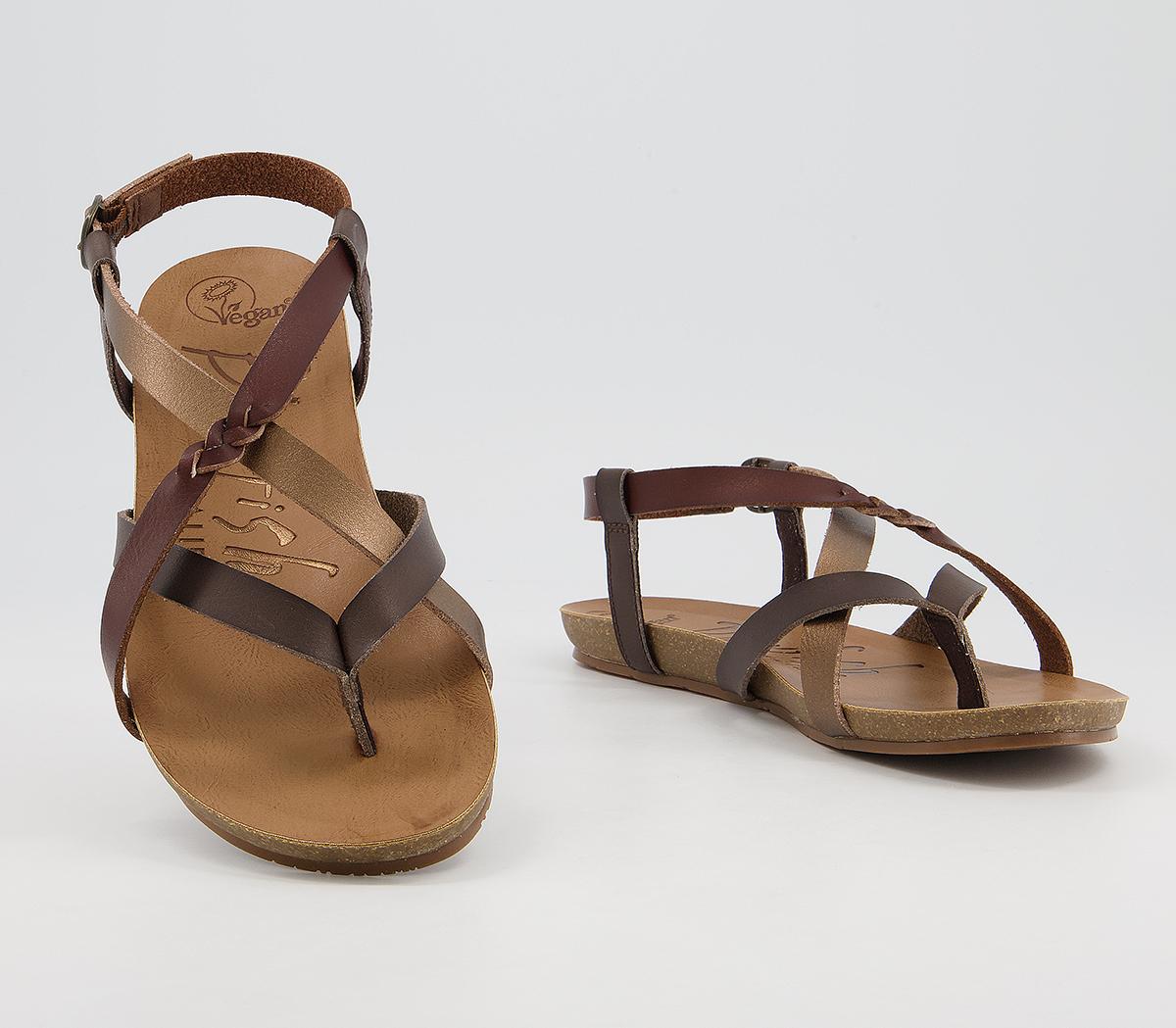 Blowfish Malibu Granola B Sandals Bronze Mix - Women’s Sandals