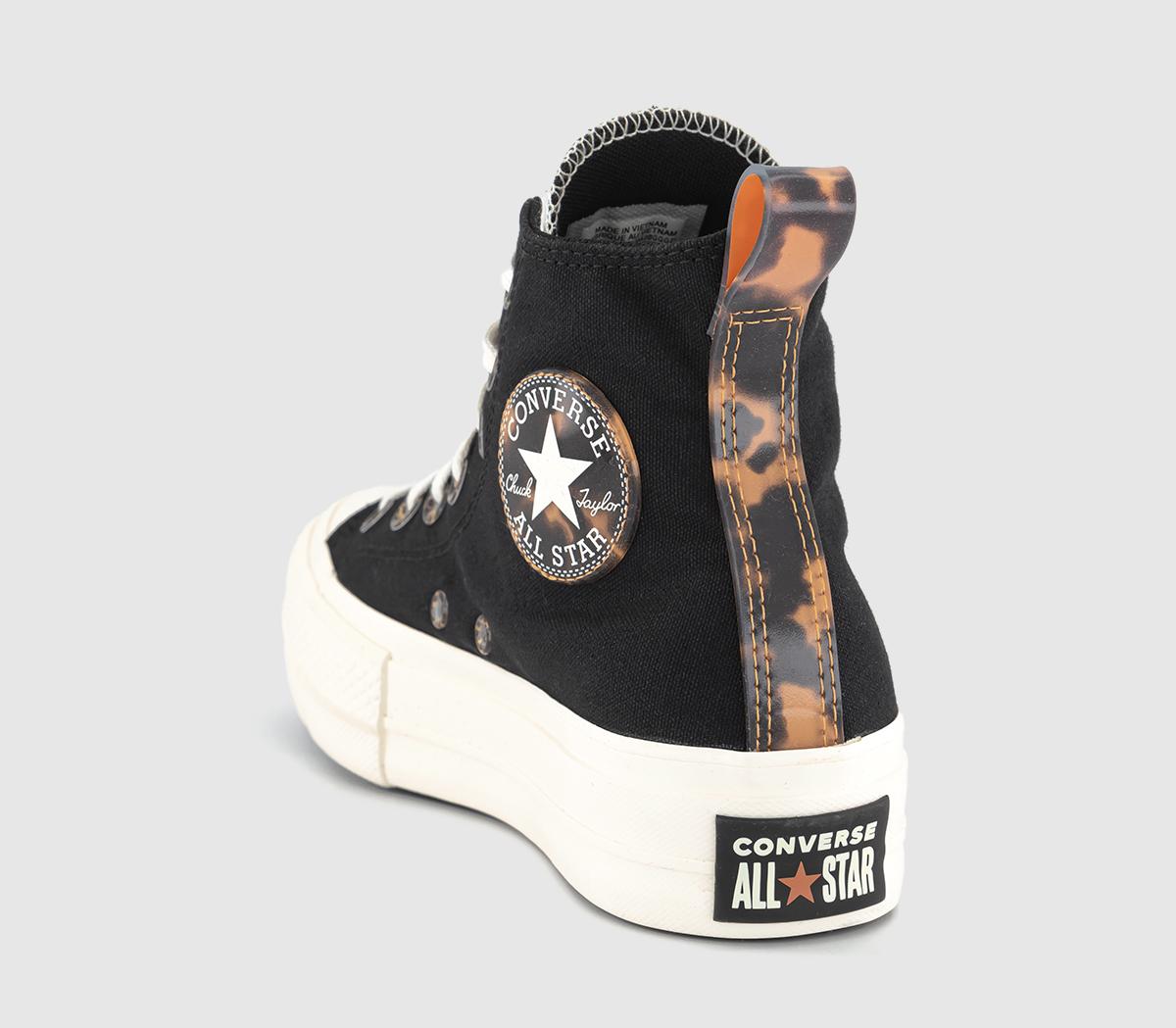 ConverseAll Star Lift Hi Platform Trainers Black Egret Tawny Owl