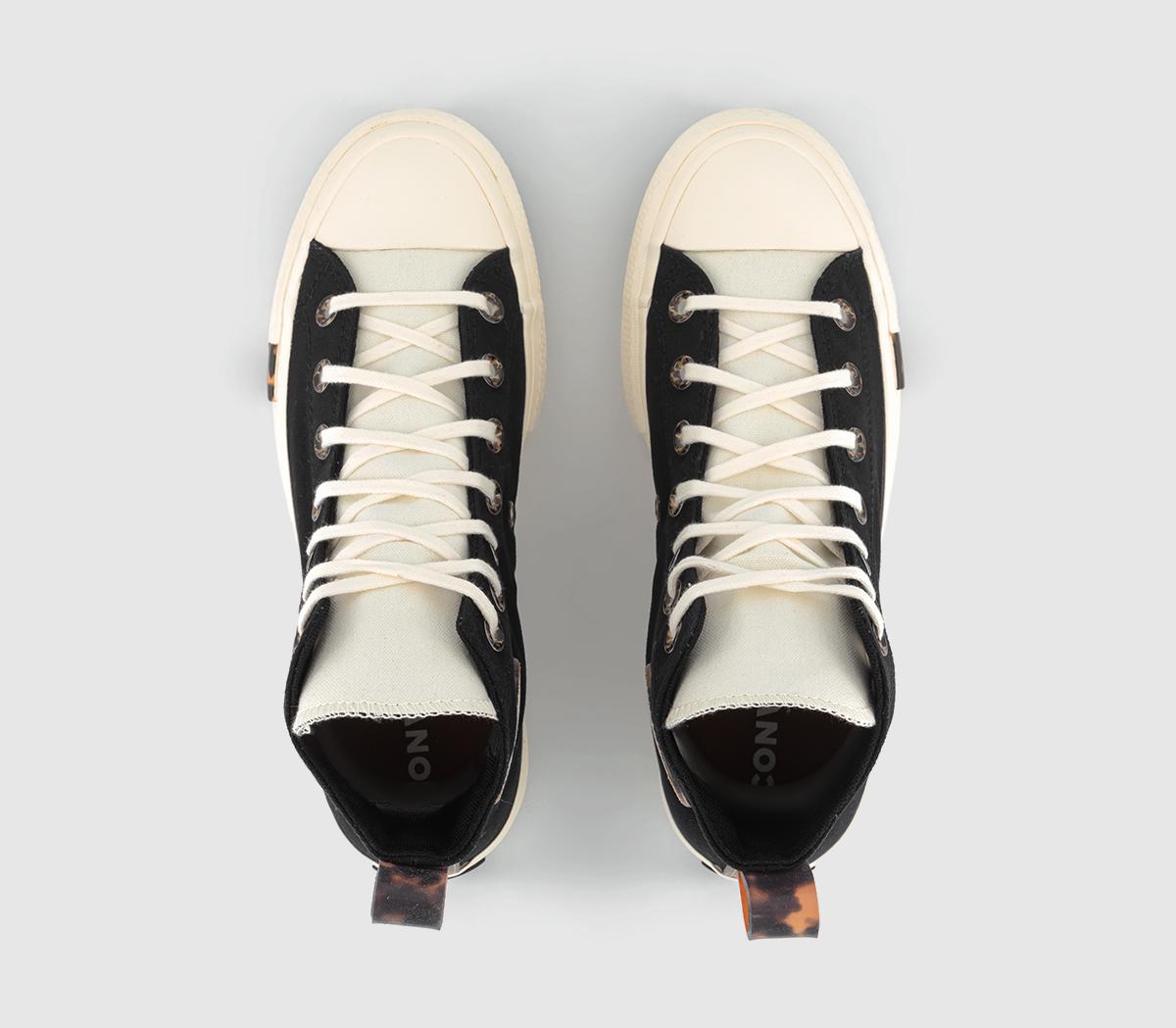 ConverseAll Star Lift Hi Platform Trainers Black Egret Tawny Owl